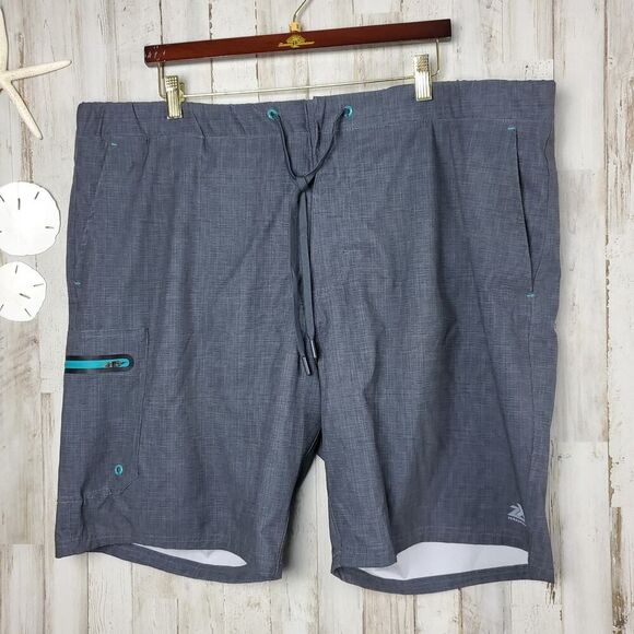 Zeroxposur Tsunami Swim Shorts Gray & Teal Size XXL - Picture 10 of 10